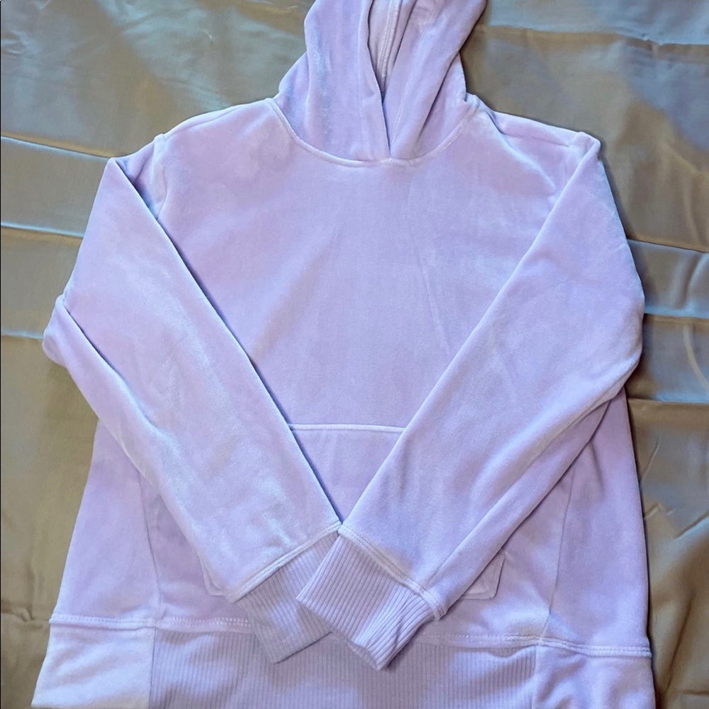 Velvet hooded sweater